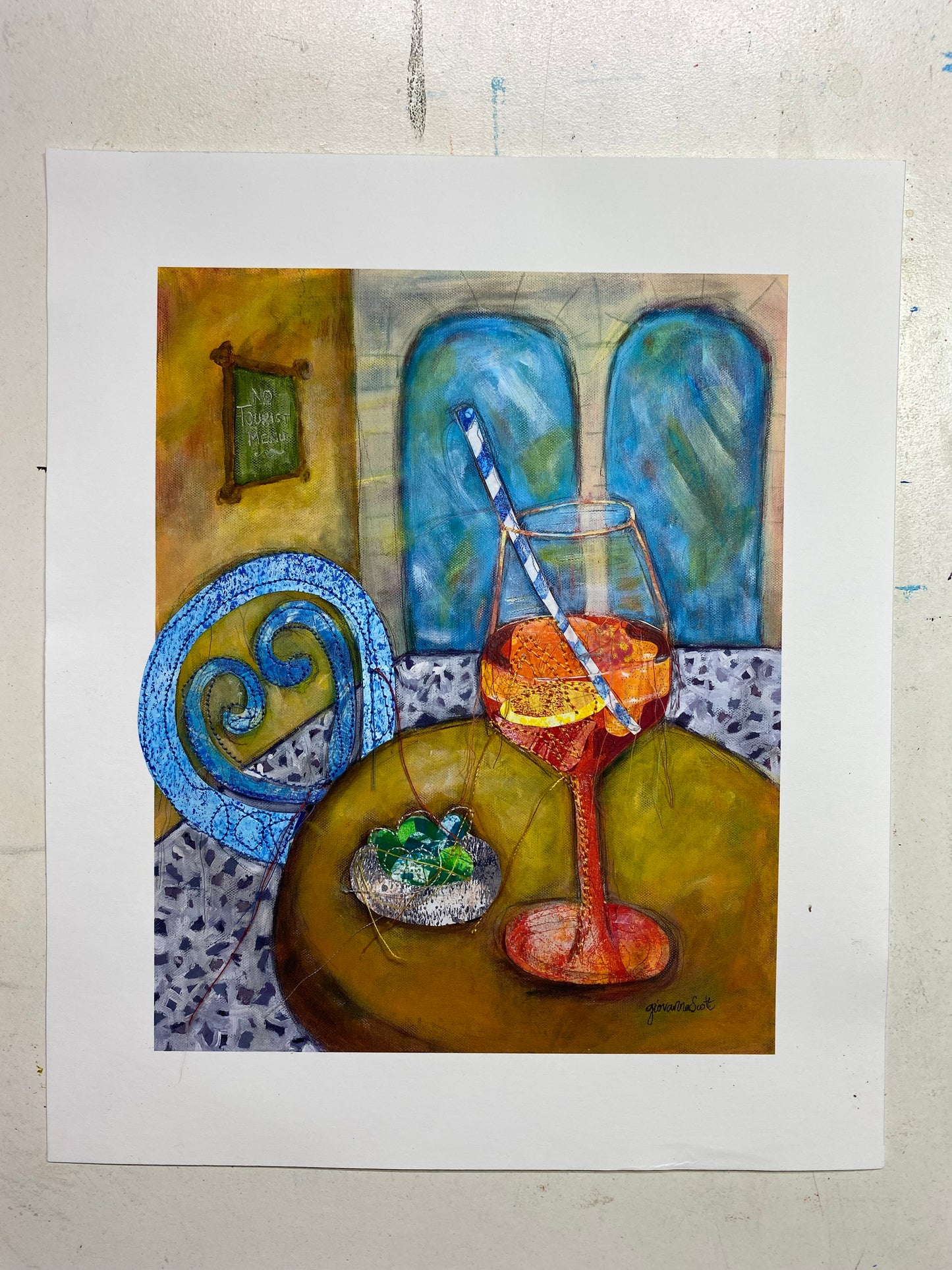 StitchPrint – “Summer Spritz” (Hand-Finished Print)