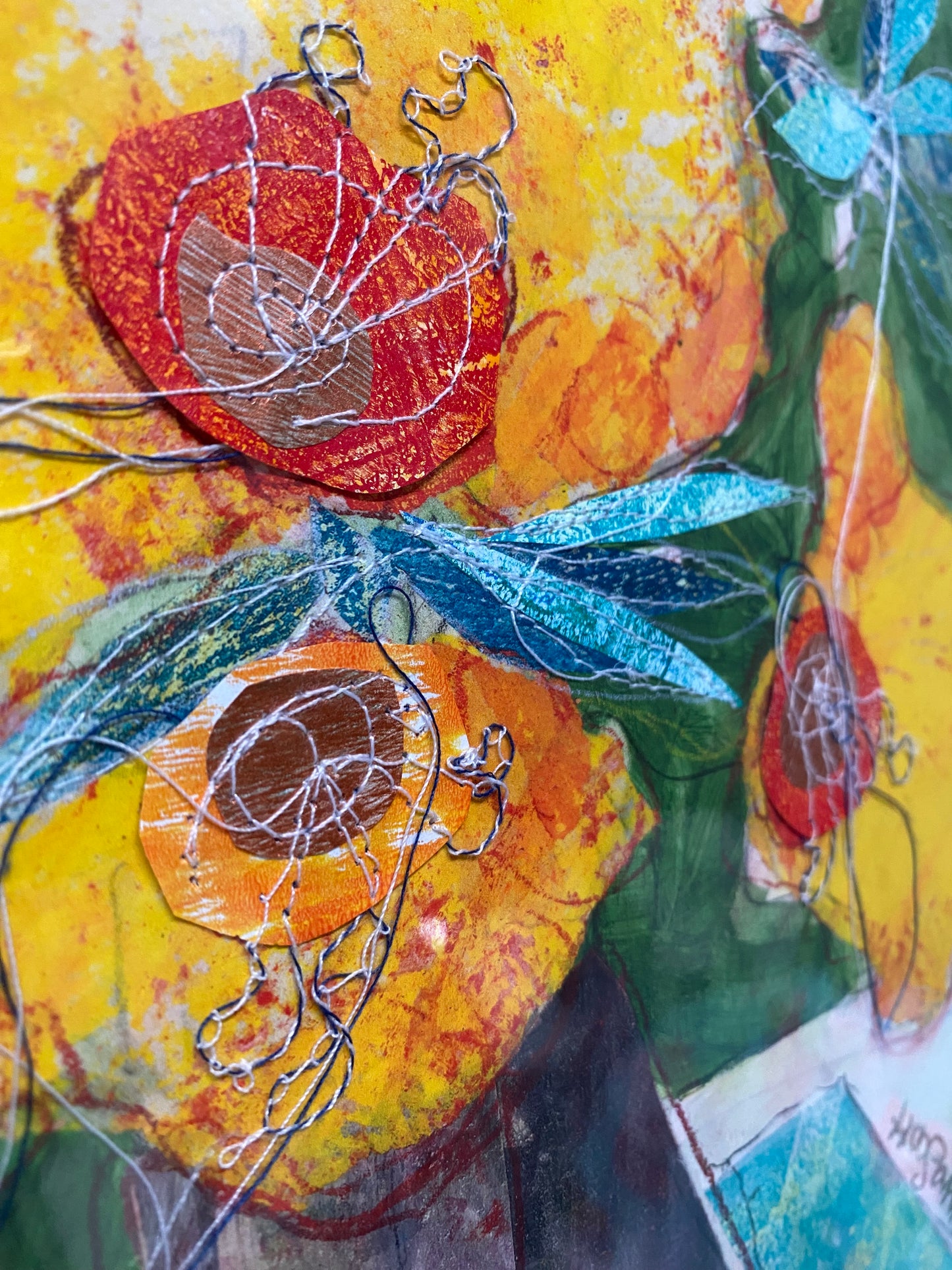 StitchPrint – “Breakfast Blooms” (Hand-Finished Print)