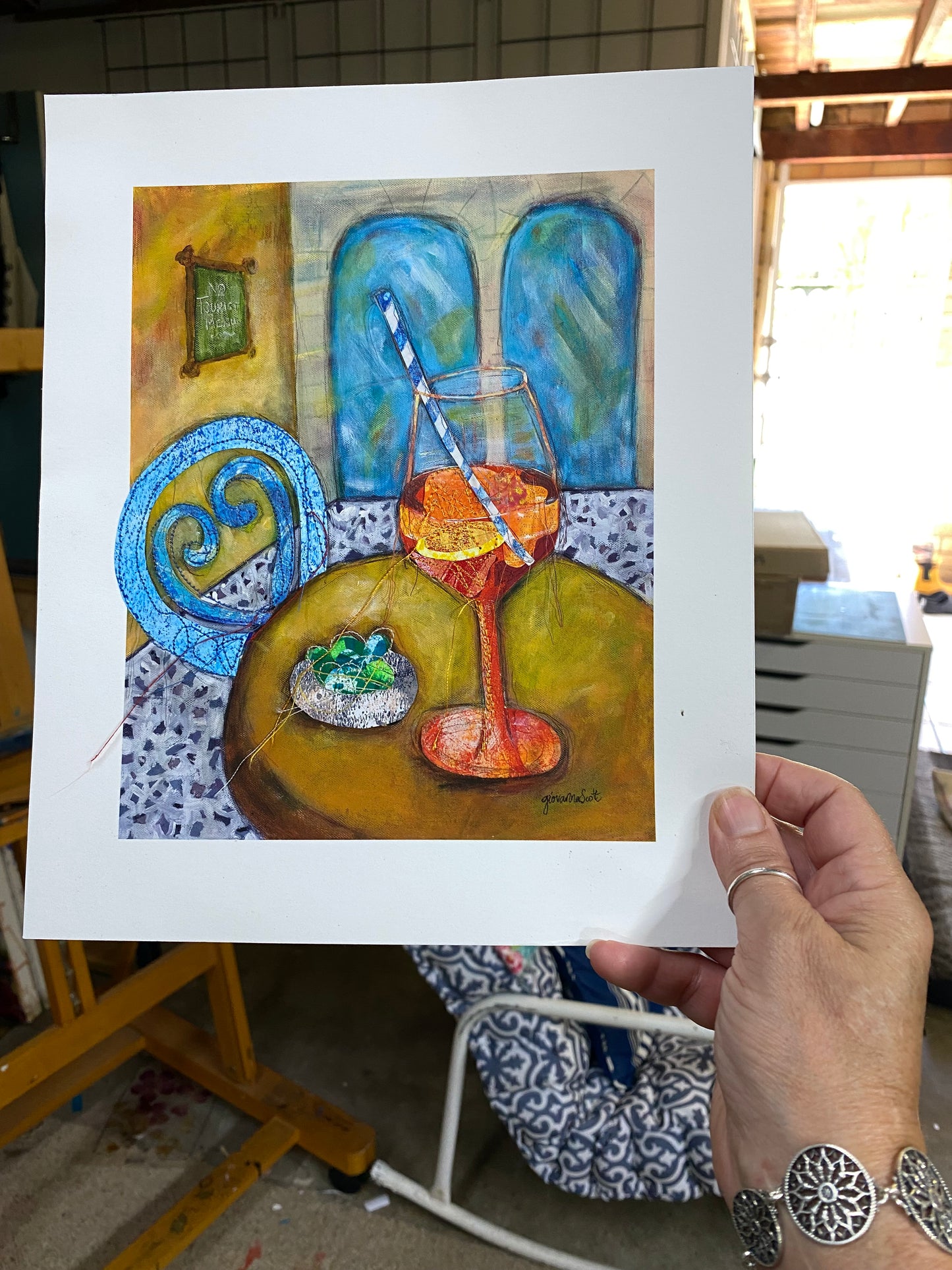 StitchPrint – “Summer Spritz” (Hand-Finished Print)