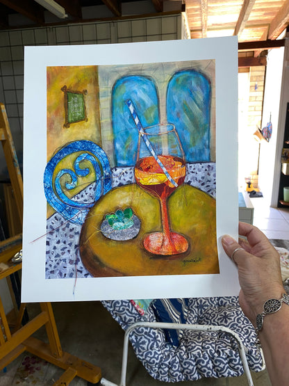 StitchPrint – “Summer Spritz” (Hand-Finished Print)