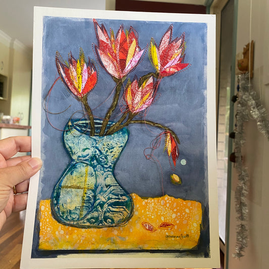 StitchPrint – “Magnolias” (Hand-Finished Print)