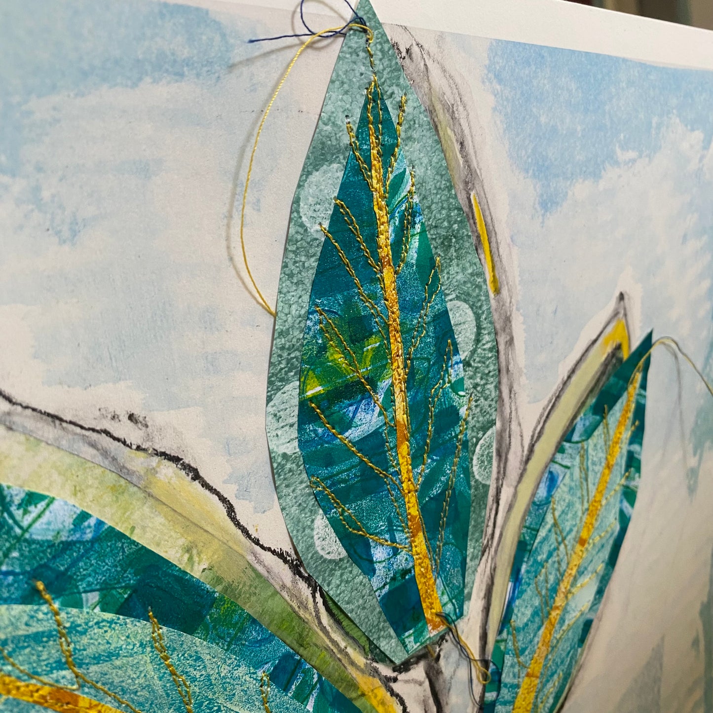 StitchPrint – “Retro Vase” (Hand-Finished Print)