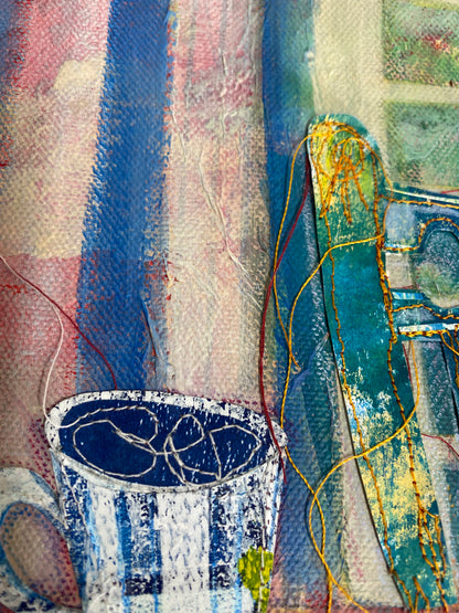 At My Table (For Two) - Framed - 25cm x 30cm
