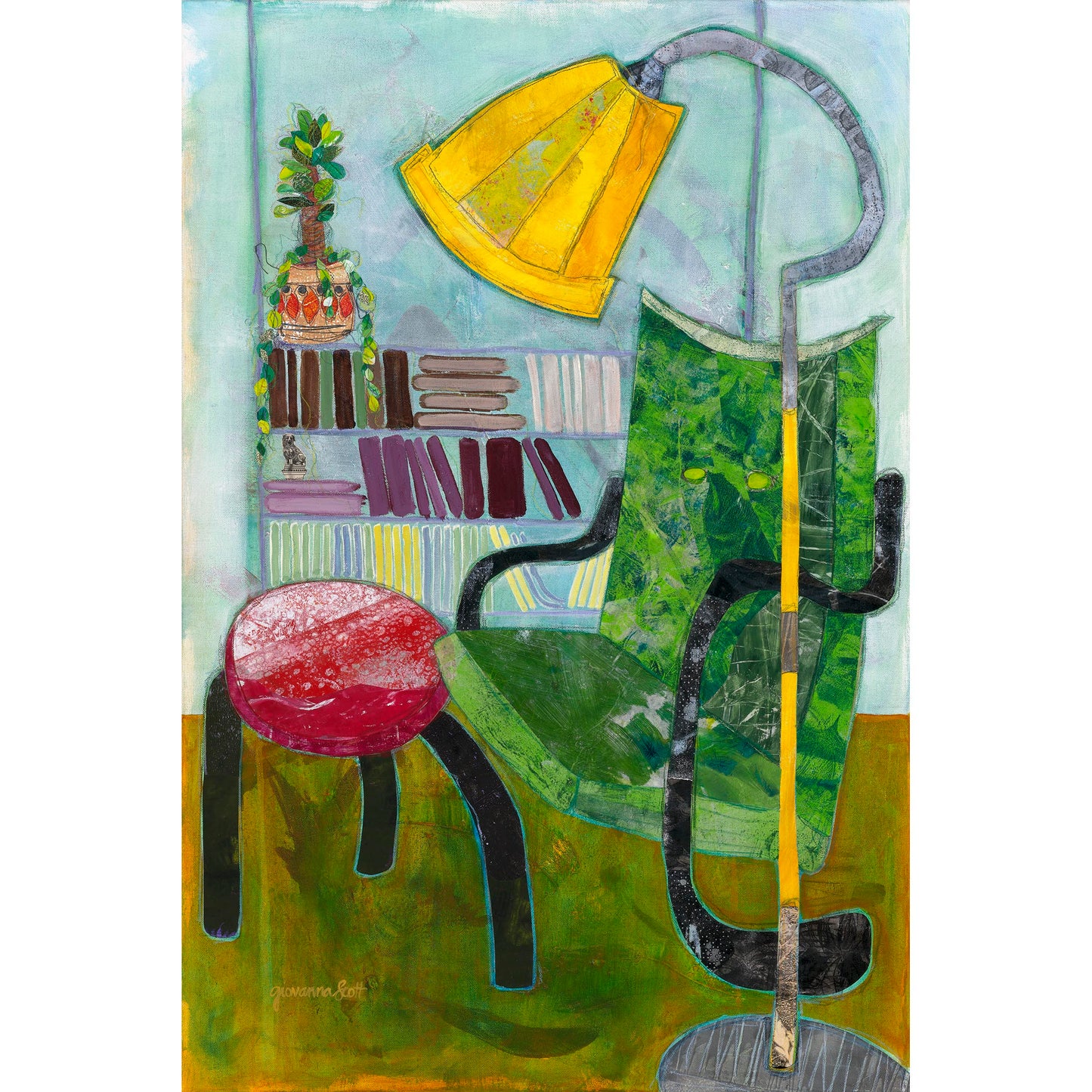 The Reading Chair - framed - 60x90cm