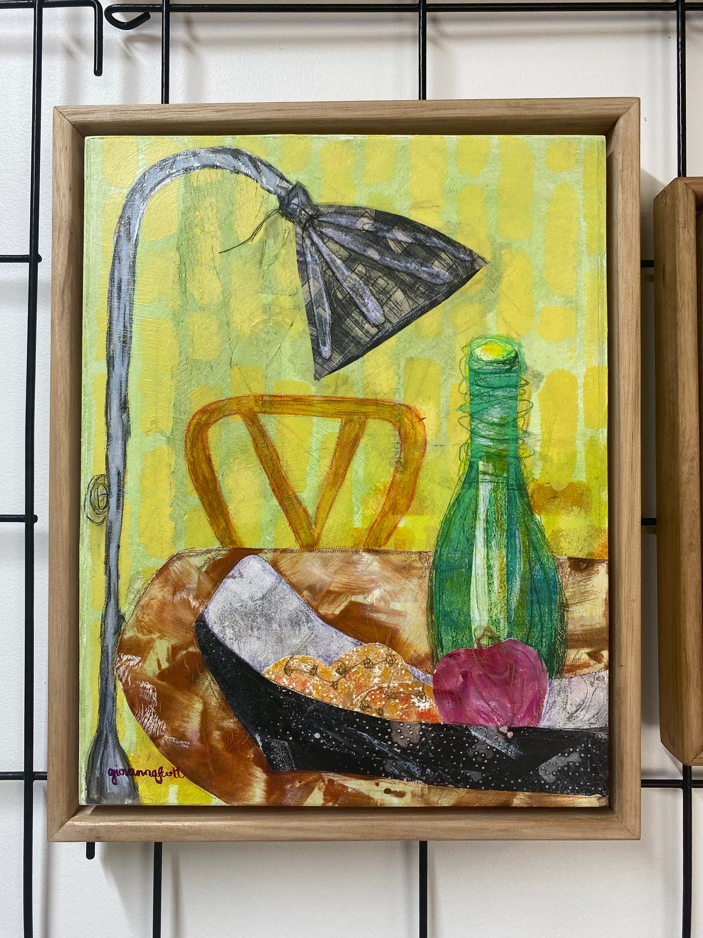 One Green Bottle - framed - 28x35cm