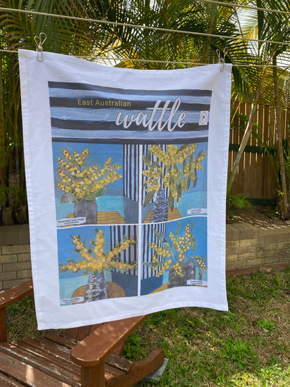 Art Tea Towel - Wattle of East Australia