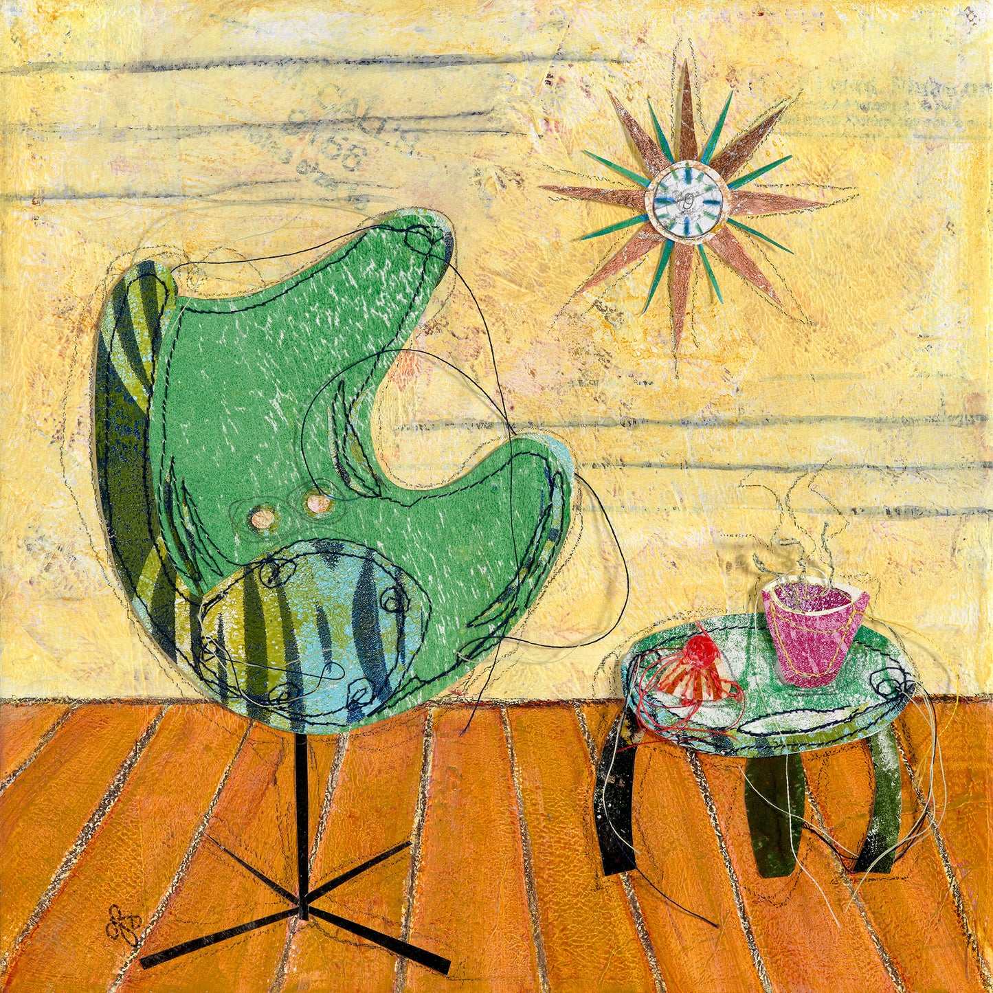 Tea with Arne - unframed - 20x20cm