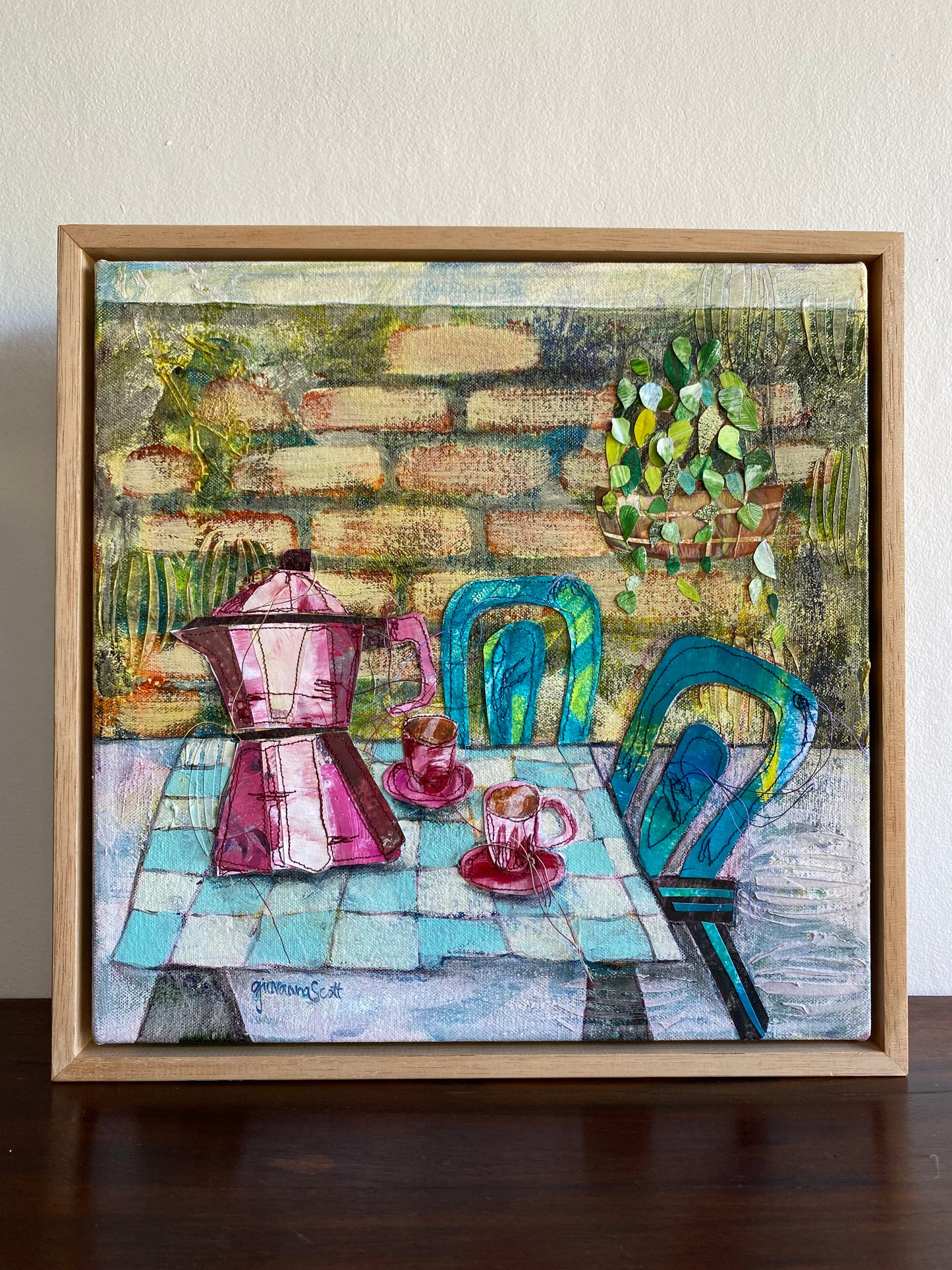 The Coffee's Hot - framed - 30x30cm