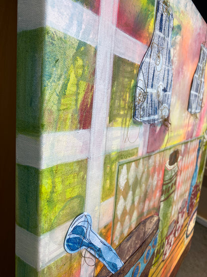 Sun came Early one Morning - unframed - 76cm x 76cm