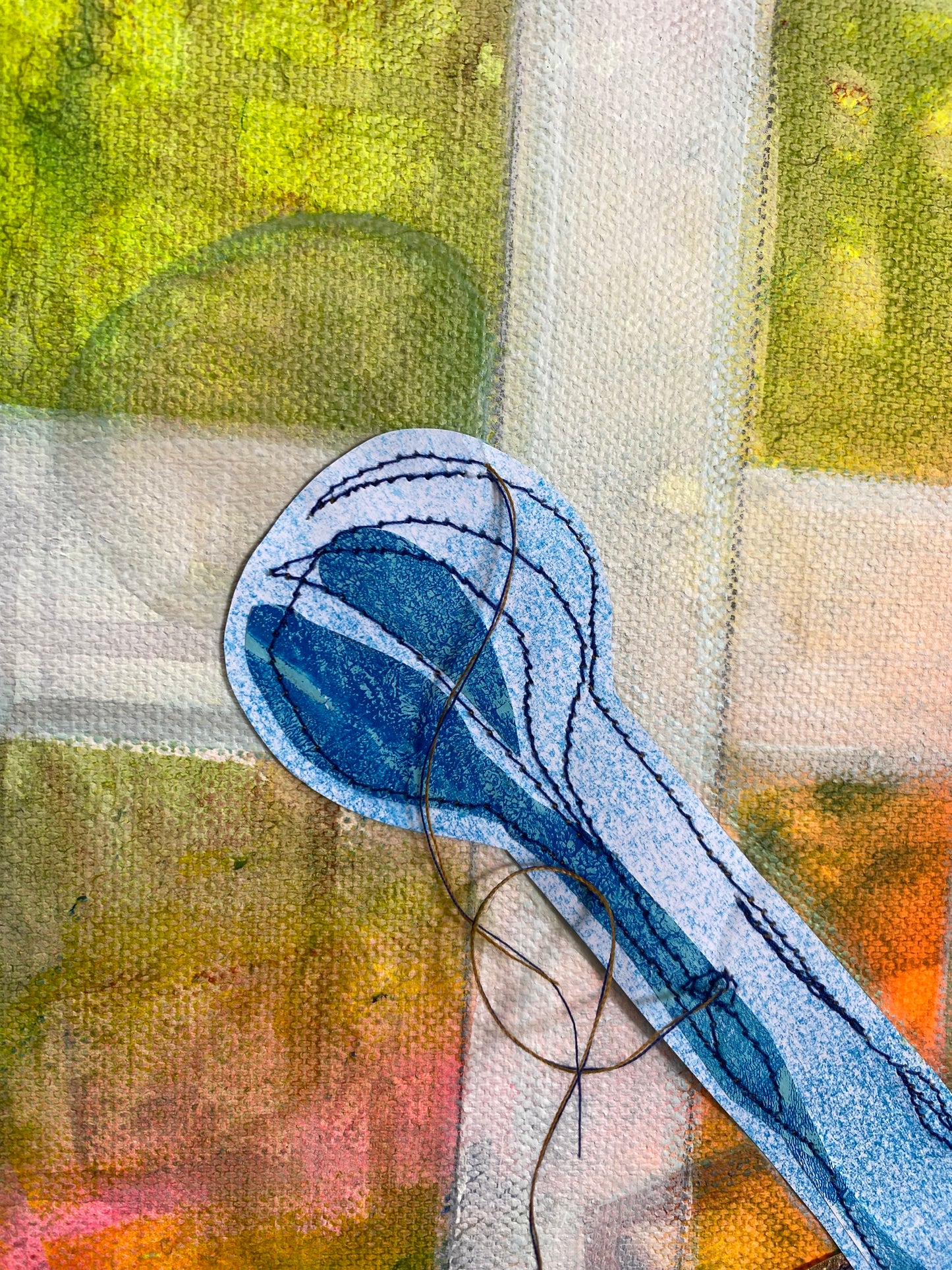Sun came Early one Morning - unframed - 76cm x 76cm
