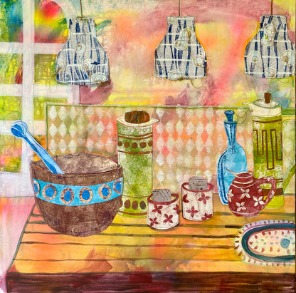 Sun came Early one Morning - unframed - 76cm x 76cm
